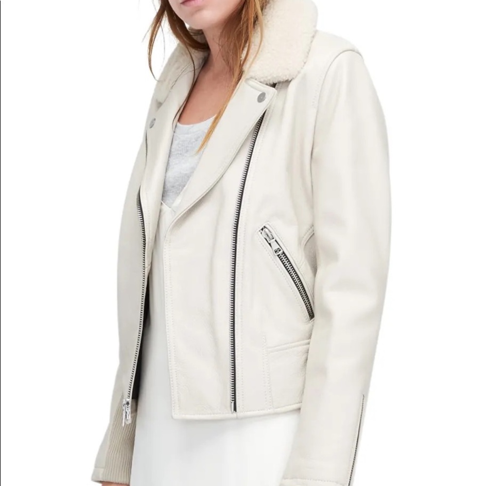 Ugg Andee Leather Shearling Jacket size Small